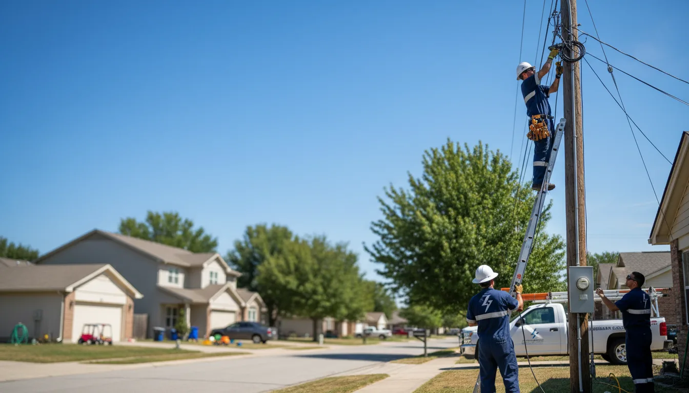 Residential electrician providing installation services in Crowley, TX